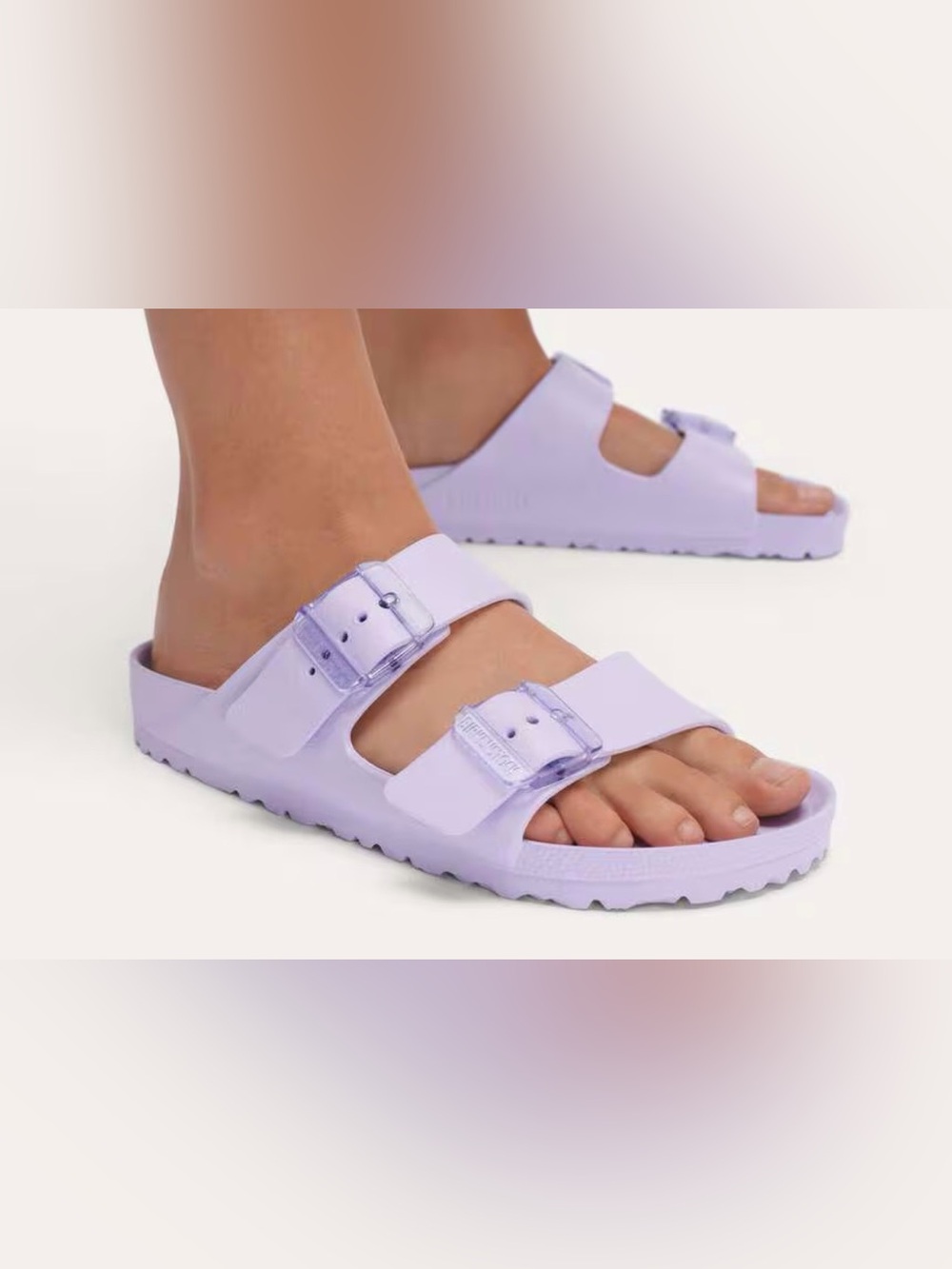 Birkenstock Lilac Stealth Buckle EVA Slide Sandals for Women